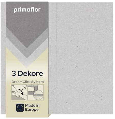 Primaflor Klick-Vinylboden - LIVE, Hellgrau, MUSTERSTÜCK, Hochwertige Vinyl-Fliesen in Steinoptik, Wasserbeständiger Bodenbelag, Schnelle und Einfache Verlegung