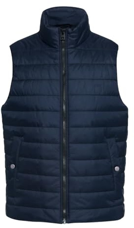 PROSTYLE SPORTS Mens Sleeveless Gilet Body Warmer Puffer Quilted Padded Bomber Jackets (UK, Alpha, XXL, Regular, Regular, Navy)