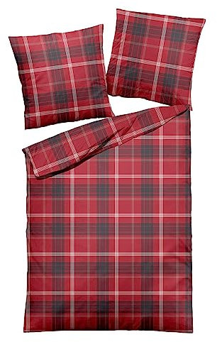 Traumschlaf Feinbiber Bettwäsche Dublin der Klassiker für die kalte Jahreszeit - 100% Baumwolle 155x220 cm + 80x80 cm