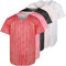 Blanko-Baseball-Trikot, einfarbig, kurzärmelig, Hipster, Hip-Hop-T-Shirt, Trikot, Rot-2s, X-Klein