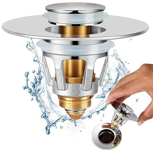 YOXITIXOY Sink Plug，Universal Bathroom Pop Up Wash Basin Plug Replacement Stainless Steel Strainer，pop up Sink Plugs ，28mm-33mm Drain Stoppers，for Bath，Wash Basin (28mm-33mm)