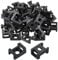 sourcing map 500pcs Cable Tie Base Saddle Type Mount Wire Holder, 22.3x15.9x9mm Wire Clips Organizer Holders Clamps for Electronic Wires Organized Black 0.21 Dia
