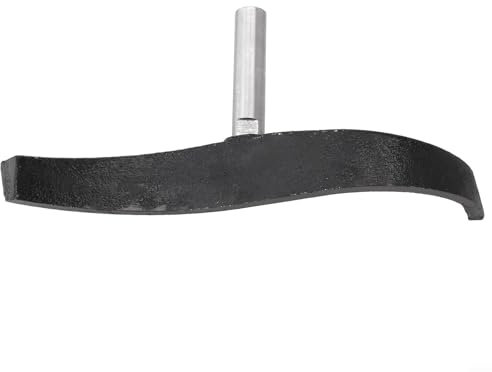 Poggia-utensili per tornio a ciotola a forma di speciale, impugnatura comoda, ideale per la lavorazione del legno, strumento curvo, adatto per torni piccoli e medi, nero e argento (25 mm)
