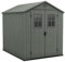 Keter Gartenhaus Darwin 6 x 8, Holzoptik, Farbe Salbeigrün, 4,5 m², 190 x 244 x 221 cm