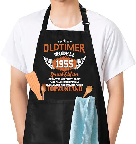 Merclix 70 Geburtstag Mann Geschenkideen Grillschürze für Männer Lustig Geschenk zum 70 Geburtstag Mann 1955 Geschenk für Männer Geburtstag 70. Geburtstag Mann Geschenk