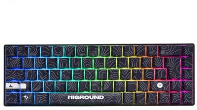 Higround BLACKICE Base 65 Hotswap Clavier Gaming - ISO UK [White Flame]