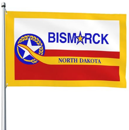 Gartenflaggen Flagge Von Bismarck, North Dakota 90X150cm Saison Flagge Lustige Outdoor Flagge With Metal Grommets Yard Sign Décor Für Outdoor Garten Yard