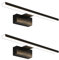 Homefire 2ER Spiegellampe LED Spiegelleuchte Bad - 40CM Badezimmer Schwarz Badlampe Wand Wasserdicht IP44 Wandlampe Modern Neutralweiß 4000K Wandleuchte für Keller Küche Badschrank