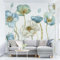 Bilderwelten Fototapete Blumen 240 x 240 cm Aquarell Muster Blüten Floral Natur Modern Vliestapete Tapete XXL Wanddeko Ideen