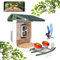 QUICTIGRY Vogelfutterstation mit Kamera, KI Identifizieren von Vogelarten, solarbetriebene intelligente Vogelkamera, Live-Ansicht, sofortige Ankunftswarnungen, Vogelvideo aufnehmen, Vogelliebhaber
