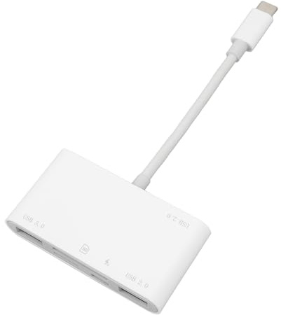 6 in 1 Speicherkartenleser, Hochgeschwindigkeits USB C Adapter für Telefone | USB 3.0 Hub USB 2.0 Anschlüsse SD Kartensteckplatz Steckplatz für Laptops und Computer