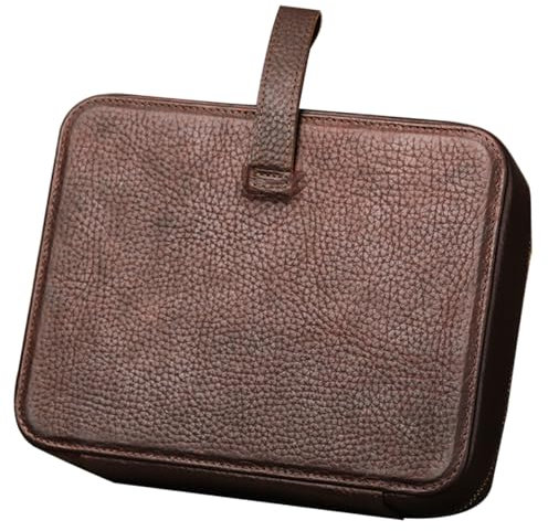 DEARMAMY Cofanetto Pelle Per Orologi Da Viaggio Organizer Per Orologi Da Uomo e Donna Custodia Per Outdoor e Campeggio Design Moderno e Pratico