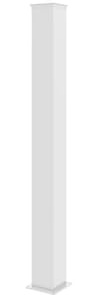Casanoov Poteau EIFEL Aluminium 15x15 cm H.166 cm Blanc Mat | Support Portail et Portillon Jusqu’à 140 cm | Pose à Visser ou Sceller | Résistant Intempéries et Corrosion | Chapeau de Finition Inclus