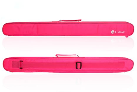 BILMAG Billard Queue Tasche Köcher Queuetasche OSC I, 82cm, 2/2 (Neonpink)