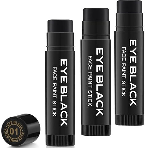 CCbeauty Bodypainting - Pennarelli da trucco opachi, per lo sport, Halloween, carnevale, colore: nero