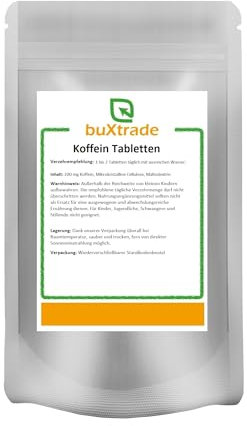 250 Stück/ 175 g | Koffein Tabletten | Coffein | Tabletten | Buxtrade
