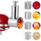 Grande trancheuse en acier inoxydable pour mixeurs KitchenAid, passe au lave-vaisselle, accessoires pour râpe à fromage et légumes avec 4 lames de coupe KINGEAGLE