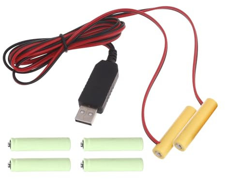 USB Battery Eliminator Power Adapter 1.5V 3V 4.5V 6V Replacement LR03 Battery for LED Light Clock