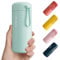 Exllena Trinkflasche klein 300ml – Mini-Thermosflasche mit Silikon-Griff, 100% Auslaufsicher, kleine Trinkflasche edelstahl für Milch, Kaffee...– Perfekt für Handtasche und unterwegs(Minze)