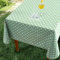Romanstile Outdoor Tischdecke wetterfest 140x180 cm Wachstuchtischdecke Hellgrün mit Punkten PVC Wasserdicht Tischdecken rechteckig Wachstuch für Ostern,Sommer,Kinderzimmer,Spielzimmer,Draußen,Garten