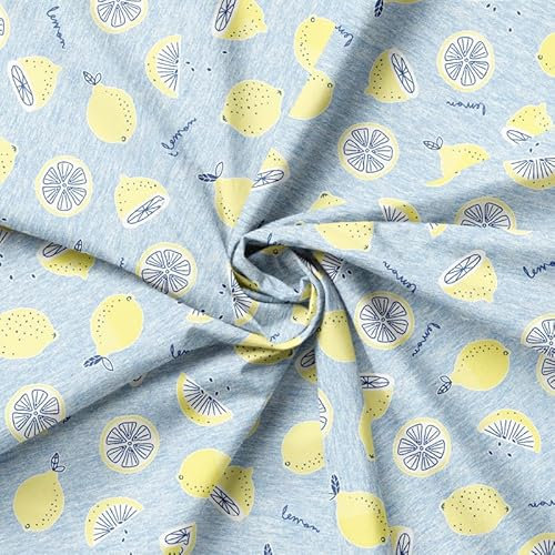 PAWOTEX Bio Jersey stoff meterware Kinder Dicken Jersey stoff mädchen winter jungen Baumwollstoff meterware gemustert Stoff meterware jersey zum Nähen von Kleidung 100% Baumwolle Öko-Tex 150cm x 50cm