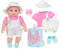 Baby Dolls with Flower Backpack Carrier, 12 pouces de bébé réaliste poupées avec des vêtements portables et des accessoires de mamelon pour les cadeaux filles pour enfants, porte-poupées bébé