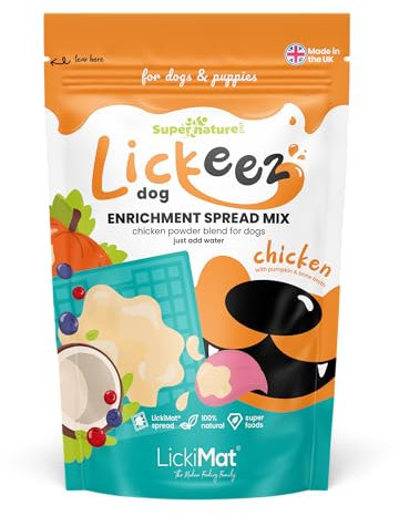 Supernature Lickeez Chicken Enrichment Spread for Dogs 100g | Natural Treat for Licking Mats & Slow Feeders, Boredom Busting Snack for Dogs, Manufactured in the UK