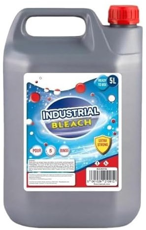 Aggloz | Bleach 5L Extra Strong Toilet Bleach Liquid For Sanitisation & Disinfection Cleaning Products Commercial Industrial Household Toilet Cleaner Multi-Purpose