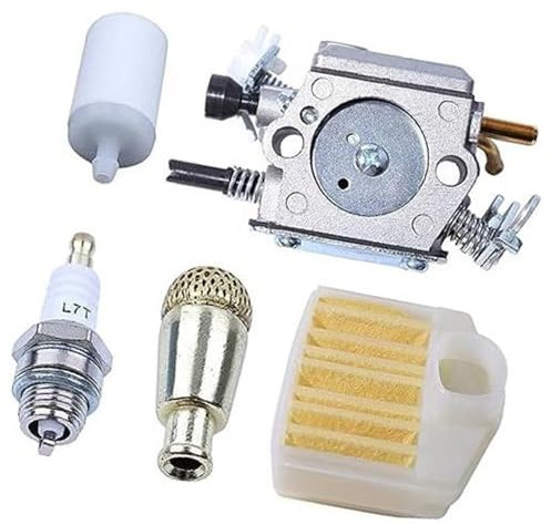 Wivplex Kit de Bougies d'allumage, carburateur, Filtre à air, Filtre à Carburant et Huile, for tronçonneuse Husqvarna 365, 362, 371, 372 et 372XP. Bougie d'allumage pour Tondeuse à Gazon