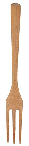 Supporti da dessert set di legno naturale e forcella per utensile da cucina (19 * 14 forchetta in legno a cinque angoli)
