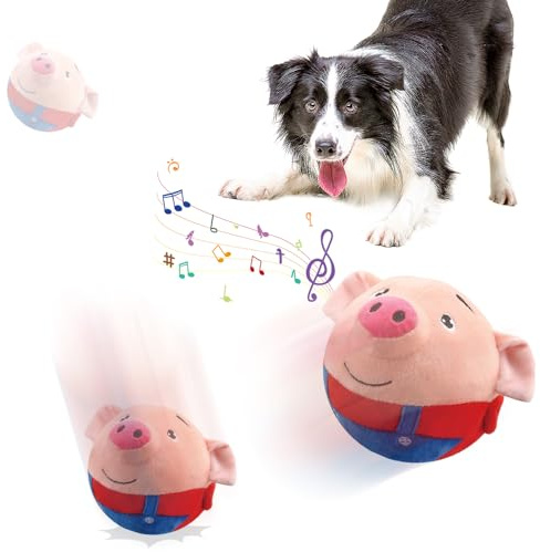 Matame Interaktives Hundespielzeug, Aktives Bewegendes Haustier-Plüschtier, Magic Ball für Hunde, Hundeball Sprechendes und Wiederholendes Lustiges Stofftier (#E)