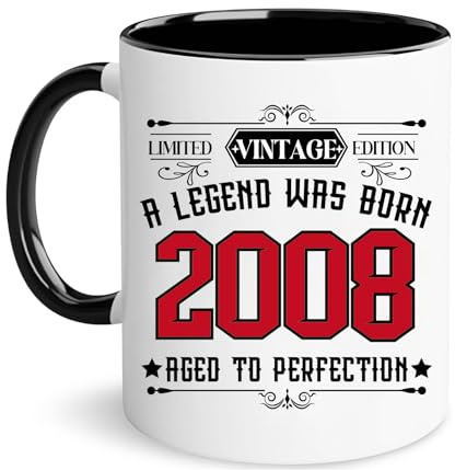 Tarklanda 18th Birthday Presents Coffee Mug, 18th Birthday Gift for Boys and Girls, Back in 2008 Year Mug, 18 Years Old Gifts for Friends, Brother, Sister, Her, Him, Daughter, Son, 11oz, White
