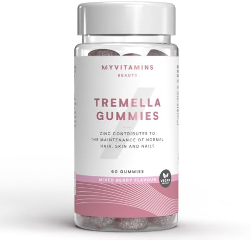 Myprotein Tremella Gummies – Mixed Berry - High‑Strength Tremella Mushroom Extract (20 mg 200:1) + Vitamin C & Zinc – Vegan Beauty & Skin Support – 60 Gummies (30 Servings)