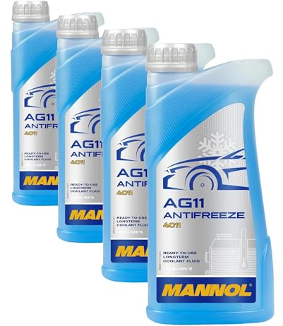MANNOL Antifreeze AG11 (-40) Longterm 1 L (Packung mit 4)