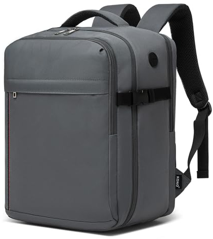 KONO Ryanair Handgepäck 40x30x20, Handgepäck Rucksack Flugzeug 24L | Leicht Reiserucksack mit 15,6 Zoll Laptopfach, Mehreren Taschen, für Herren Damen, Kabinenrucksack für Kurztrip Weekend