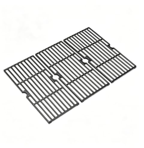 GFTIME Gusseisen Grillrost 43 x 63cm für Enders Boston Pro 3, Enders Monroe Pro 3, Charbroil, Barbecook Siesta 310, Landmann Triton 3 & 4 Grillrost Ersatzteile, 3 Stück