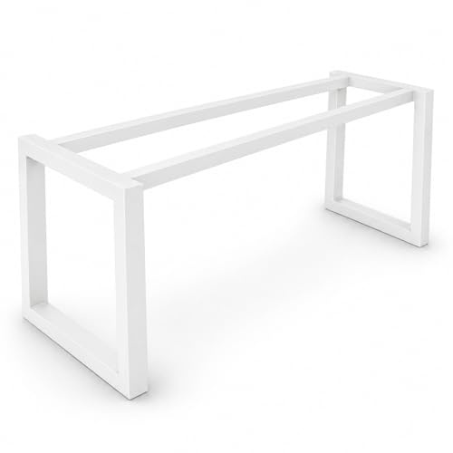 LogistSystem Möbelfüße Metall Loft 80×60×60 cm – Tischgestell Tischbeine pulverbeschichtet – Esstisch Schreibtisch Loft Industrial