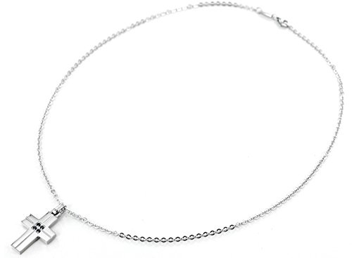 Zancan Collana Uomo con Croce e Spinelli Neri EHC119 MainApps