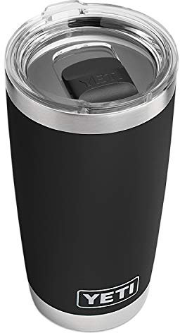 YETI Rambler 20 oz Tumbler, Stainless Steel, Vacuum Insulated with MagSlider Lid, Black