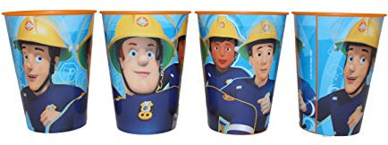 Feuerwehrmann Sam Kompatibel Kunststoff Trinkbecher Saftbecher Becher 4er Set