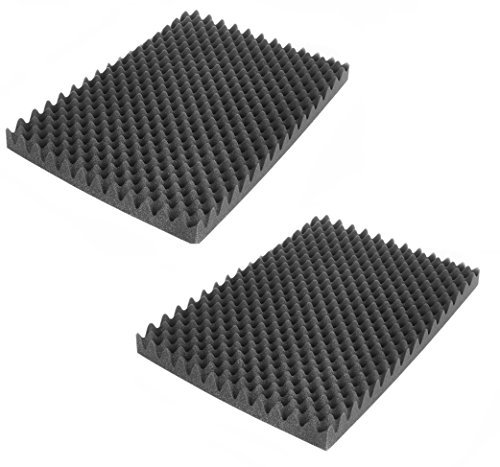 SCHAUMEX ® Noppenschaumstoff Akustik Schaumstoff Akustikschaumstoff Dämmung (500 mm x 350 mm x 50 mm) (Set 2 x Noppenschaum)