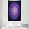ABAKUHAUS Blume des Lebens Wandteppich und Tagesdecke, Blume des Lebens Sterne aus Weiches Mikrofaser Stoff Waschbar ohne Verblassen Digitaldruck, 140 x 230 cm, Dunkelblau Violett
