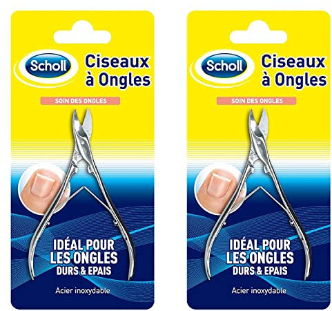 SCHOLL Lot de 2 Ciseaux à Ongles de pieds Coupe Nette et Précise 11 cm