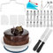 PrimeMatik - Kuchen Plattenspieler professionelle. Manuelle rotierende drehteller 28 cm Weiss