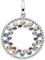 Jobo Damen-Anhänger aus 925 Sterling Silber mit 28 bunten Zirkonia
