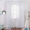 MIULEE Gardinen mit Pompons-Hübsche Weiß Transparent Gardinen für Kinderzimmer Mädchen, 2 Stücke Vorhang mit Pompons für Mädchenzimmer, Durchsichtig Vorhang mit Bommeln, Jeder H 215 X B 140cm