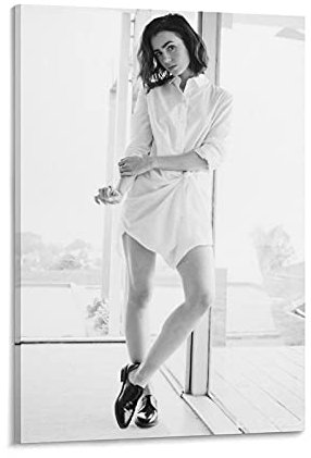 Poster, Schauspielerin Lily Collins Stern, Wandkunst, Poster und Leinwand-Kunstdruck, modernes Familienschlafzimmer, ästhetische Dekoration, 60 x 90 cm