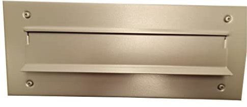 Mauerdurchwurf Briefkasten Edelstahl Einbau postkasten durchwurf (Silber)