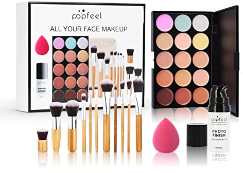Professionelles Make-up Sets, MKNZOME Schminkkoffer Schminke Set Damen Schminkset Makeup Paletten Kosmetik Lidschatten Lipgloss Geburtstags Weihnachten Geschenkset
