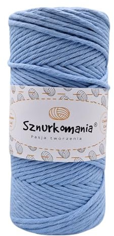 Hilo de macramé de 5 mm, 100 m, hilo de algodón, cordón de algodón de 5 mm, cordón de macramé, cordón de macramé, cordón de algodón, cuerda de macramé, cuerda de algodón, ganchillo